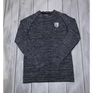 Rise Fitness Men's Softest Long Sleeve Athletic Breathable Shirt Black Size M
